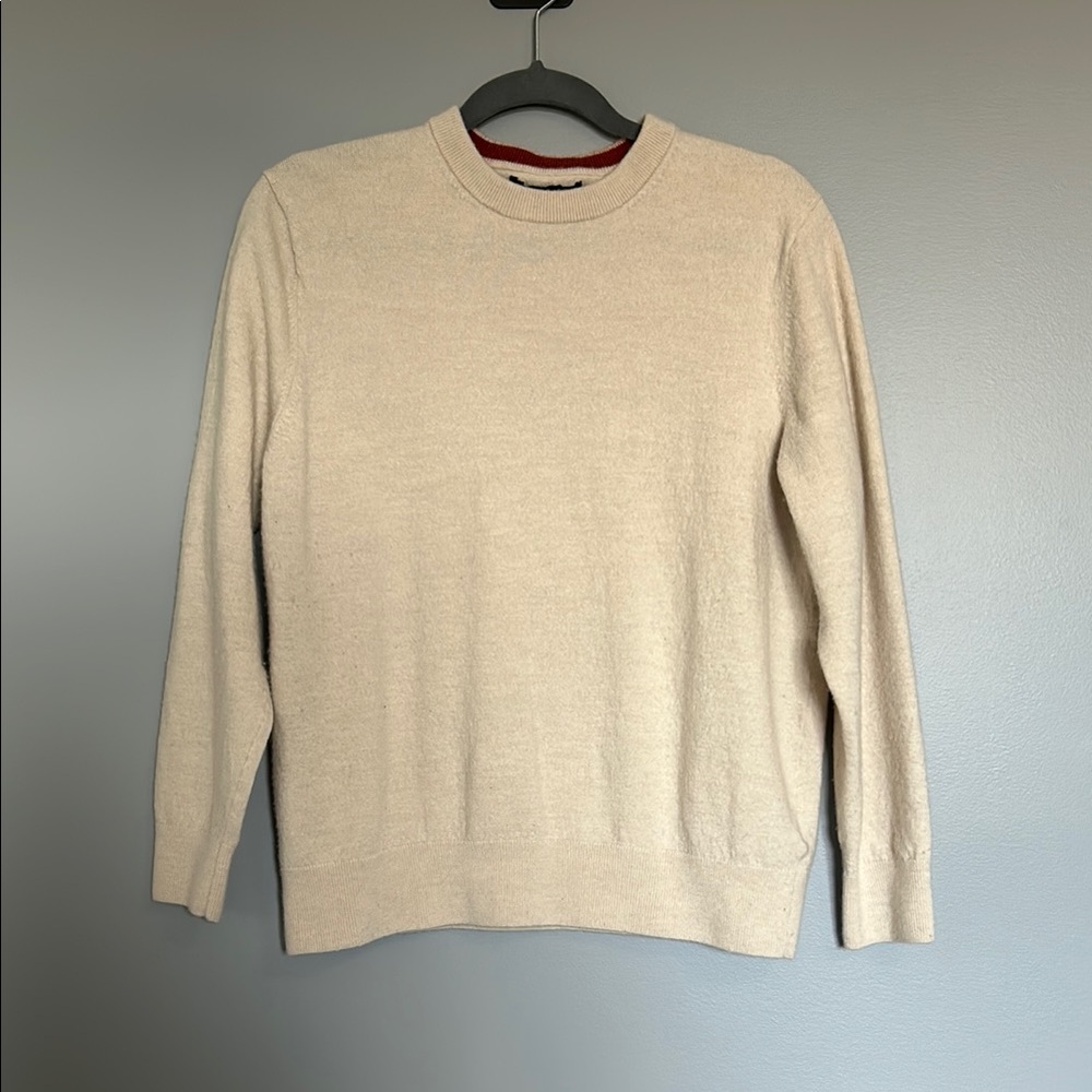 🟢2/$20 Mark Law Men's Merino Wool Cream Sweater